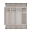 Garderoba HAGA IV 3Sz1W KASZMIR BEŻ 3x Szafa + Wieszak