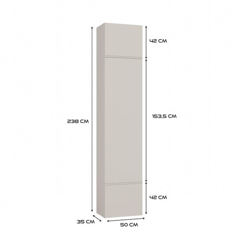 Garderoba HAGA IV 3Sz1W KASZMIR BEŻ 3x Szafa + Wieszak