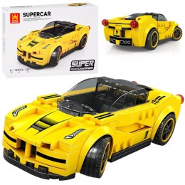 Klocki techniczne Sportowe auto ŻÓŁTE 143-elementy + naklejki ZA5742