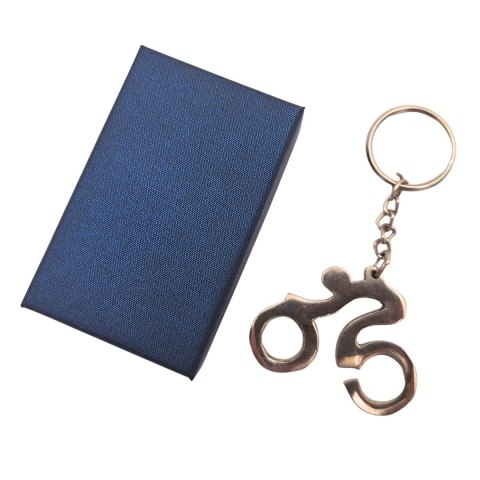 Metalowy Brelok do Kluczy Rowerzysta w Eleganckim Pudełku - Gadżet dla Kolarza - MT2010A