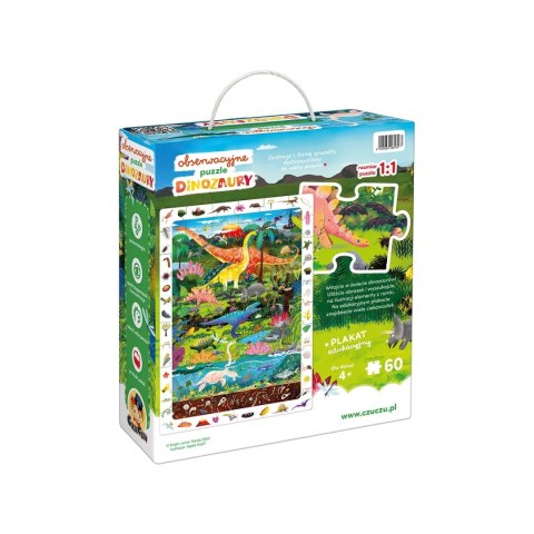 CzuCzu Obserwacyjne puzzle Dinozaury 4+