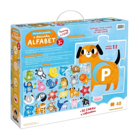 Duuuże puzzle z dziurką Alfabet 3+