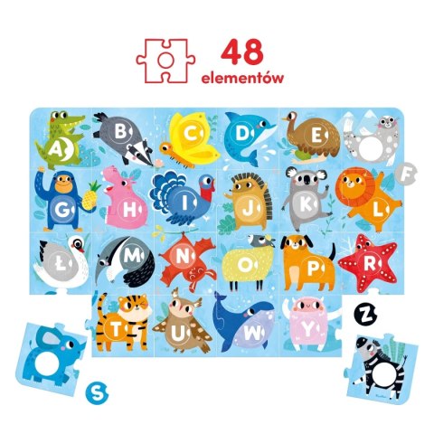 Duuuże puzzle z dziurką Alfabet 3+