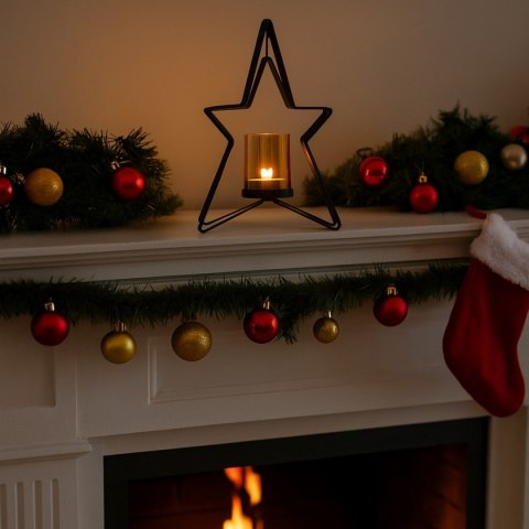 ŚWIECZNIK METALOWY 31,5CM GWIAZDA MICA