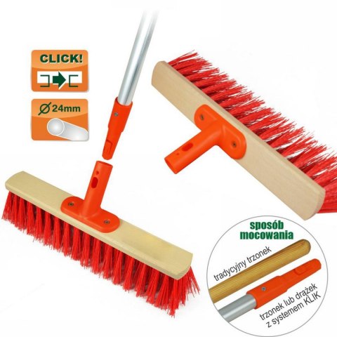SZCZOTKA OGRODOWA ULICÓWKA 40CM KLIK