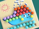 Układanka edukacyjna Montessori Mozaika Koraliki Kulki drewniane ZA4438