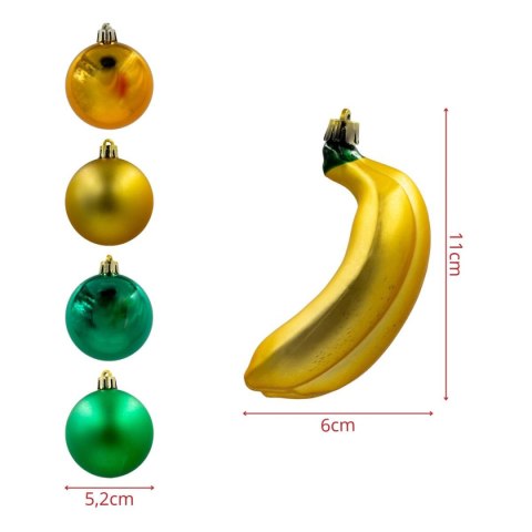 BOMBKA DEKORACYJNA PLASTIKOWA BEZPIECZNA 7SZT BANANY MICA
