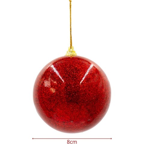 BOMBKA PLASTIKOWA BEZPIECZNA 8CM CZERWONA MICA