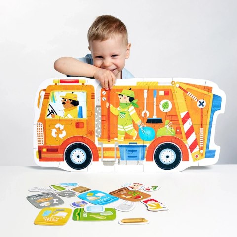 CzuCzu Moto puzzle Śmieciarka 2+,3+