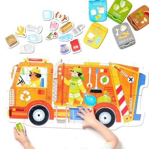 CzuCzu Moto puzzle Śmieciarka 2+,3+