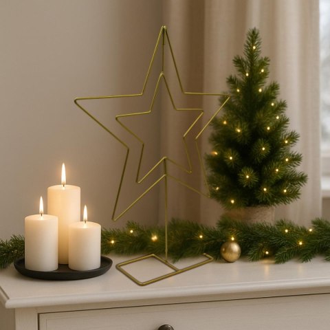 GWIAZDA DEKORACYJNA 50CM ZŁOTA MICA