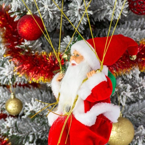 MIKOŁAJ ŚWIĄTECZNY DEKORACYJNY ZE SPADOCHRONEM 60CM MICA