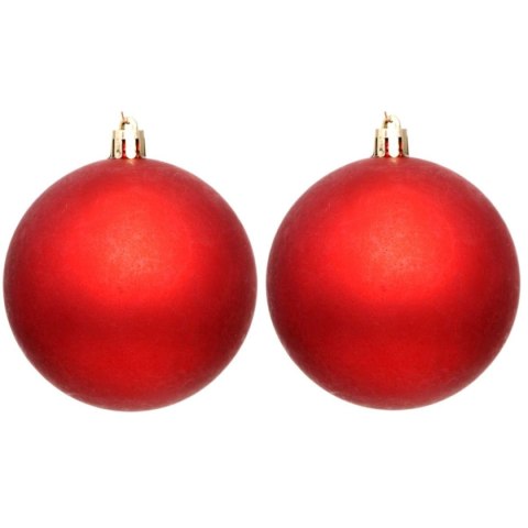 BOMBKA DEKORACYJNA PLASTIKOWA BEZPIECZNA 6SZT 80MM CZERWONY