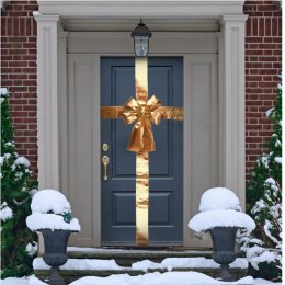 KOKARDA NA DRZWI 33x10x42CM WSTĄŻKA 4,3M ZŁOTA