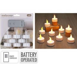 ZESTAW 8 ŚWIECZEK TEA LIGHT LED Z PILOTEM
