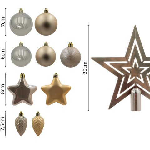 BOMBKA DEKORACYJNA PLASTIKOWA BEZPIECZNA 40SZT CREAM MICA