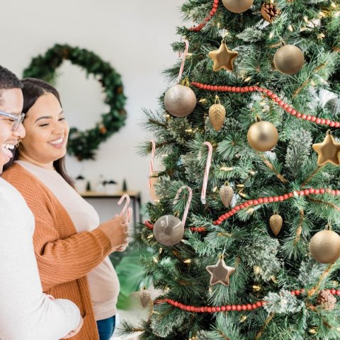 BOMBKA DEKORACYJNA PLASTIKOWA BEZPIECZNA 40SZT CREAM MICA