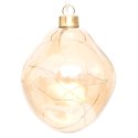 BOMBKA FORMÓWKA SZKLANA KROPLA 2SZT LED 12CM GOLD