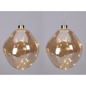 BOMBKA FORMÓWKA SZKLANA KROPLA 2SZT LED 12CM GOLD
