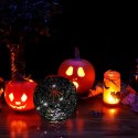 KULA DEKORACYJNA LAMPKA Z PAJĄKIEM LED 15CM HALLOWEEN CZARNY