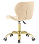 Krzesło obrotowe VASTO OFFICE VELVET BEIGE GOLD
