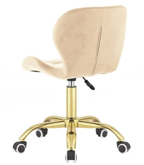 Krzesło obrotowe VASTO OFFICE VELVET BEIGE GOLD