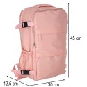 Plecak podróżny turystyczny bagaż różowy 45x30 cm