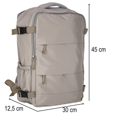 Plecak podróżny turystyczny bagaż szary 45x30 cm