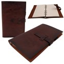 Elegancki Notes Skórzany A6 Retro Vintage z Zamknięciem - Pamiętnik - EE3