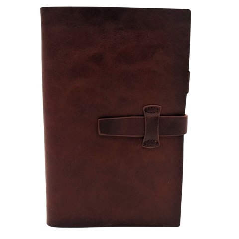 Elegancki Notes Skórzany A6 Retro Vintage z Zamknięciem - Pamiętnik - EE3
