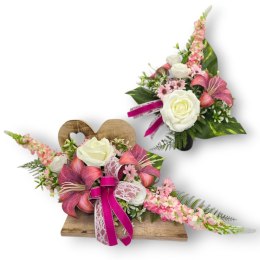 KOMPLET ZESTAW NA CMENTARZ STROIK I BUKIET KWIATY NA GRÓB POMNIK