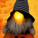 FIGURKA DEKORACYJNA NA DYNI 25CM LED HALLOWEEN POMARAŃCZOWA