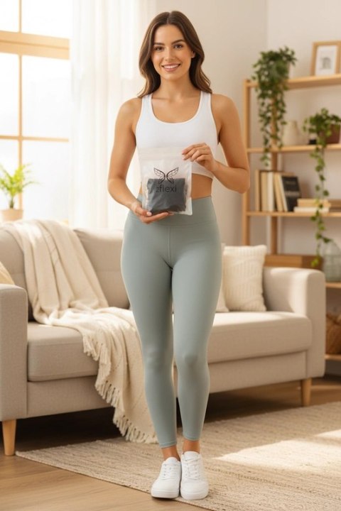Legginsy 3/4 z Wysokim Stanem - Sage Mint