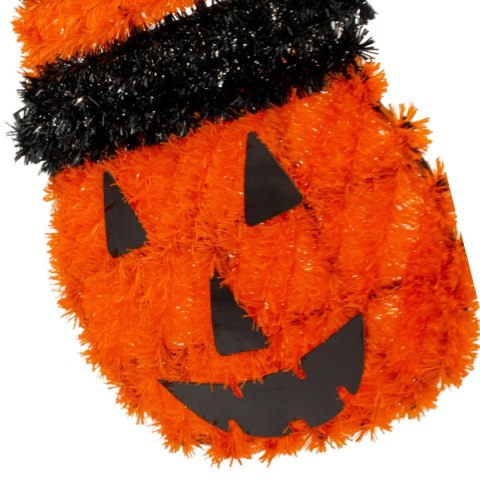 FIGURKA DEKORACYJNA DYNIA 35CM HALLOWEEN POMARAŃCZOWY PASEK