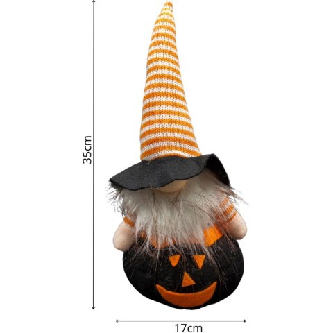 FIGURKA DEKORACYJNA NA DYNI 35CM LED HALLOWEEN CZARNY