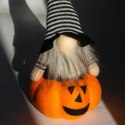 FIGURKA DEKORACYJNA NA DYNI 35CM LED HALLOWEEN POMARAŃCZOWY