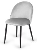 Krzesło tapicerowane GLORIA LIGHT GREY VELVET OUTLET