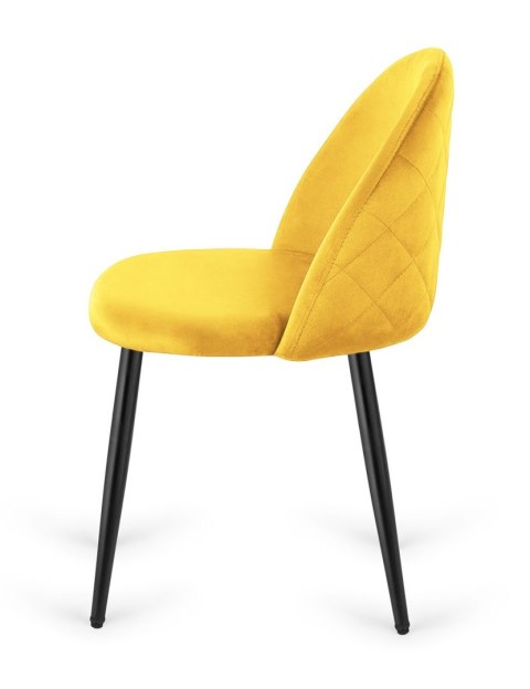 Krzesło tapicerowane GLORIA MUSTARD VELVET OUTLET