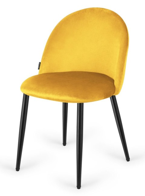 Krzesło tapicerowane GLORIA MUSTARD VELVET OUTLET