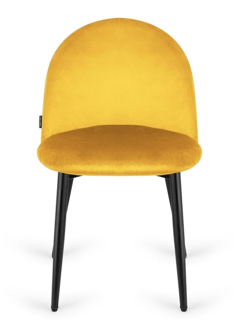 Krzesło tapicerowane GLORIA MUSTARD VELVET OUTLET
