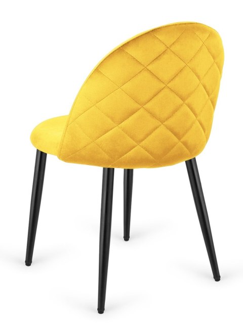 Krzesło tapicerowane GLORIA MUSTARD VELVET OUTLET