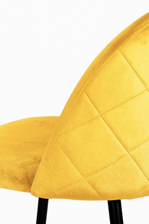 Krzesło tapicerowane GLORIA MUSTARD VELVET OUTLET