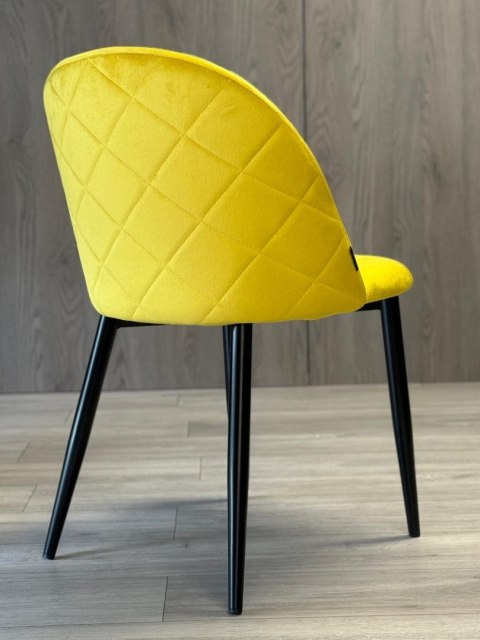 Krzesło tapicerowane GLORIA MUSTARD VELVET OUTLET