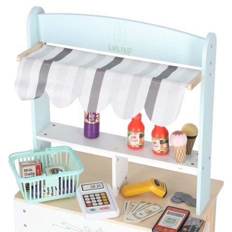 Market drewniany LULILO Melo stragan supermarket z kasą