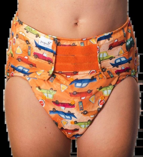 Pielucha wielorazowa dla dorosłych z wkładem typu otulacz - AUTA