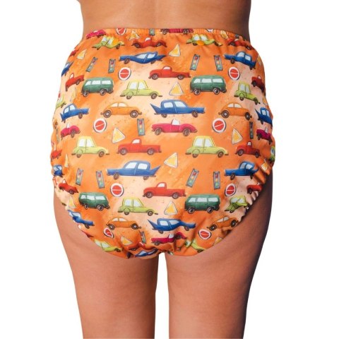 Pielucha wielorazowa dla dorosłych z wkładem typu otulacz - AUTA