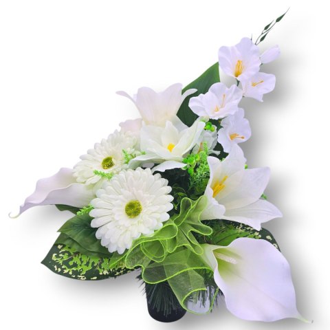 BUKIET WKŁAD DO WAZONU KWIATY NA CMENTARZ GRÓB ŚWIĘTO ZMARŁYCH