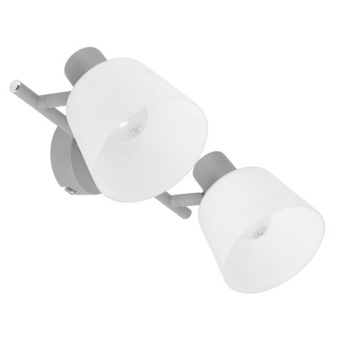 Lampa sufitowa GINKO szara 2x40W E14 klasyczny styl uniwersalne oświetlenie do salonu sypialni kuchni przedpokoju
