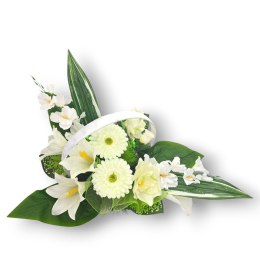 STROIK NA CMENTARZ JESIENNE KWIATY NA GRÓB POMNIK MISA WSZYSTKICH ŚWIĘTYCH