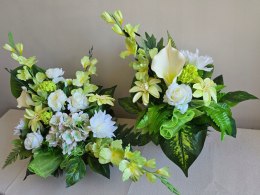 KPL. STROIK BUKIET NA CMENTARZ SZTUCZNE KWIATY NA GRÓB KOMPOZYCJA KWIATOWA